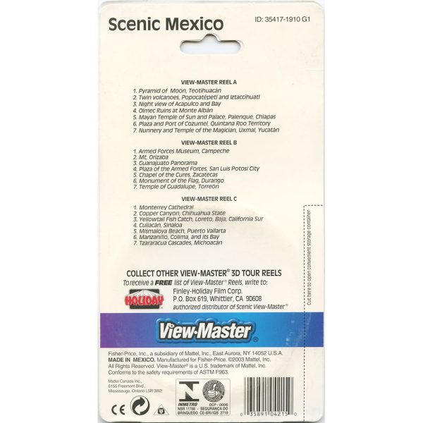 Scenic Mexico - View-Master 3 Reel Set on Card - Unopened - 2003 - NEW Fashion