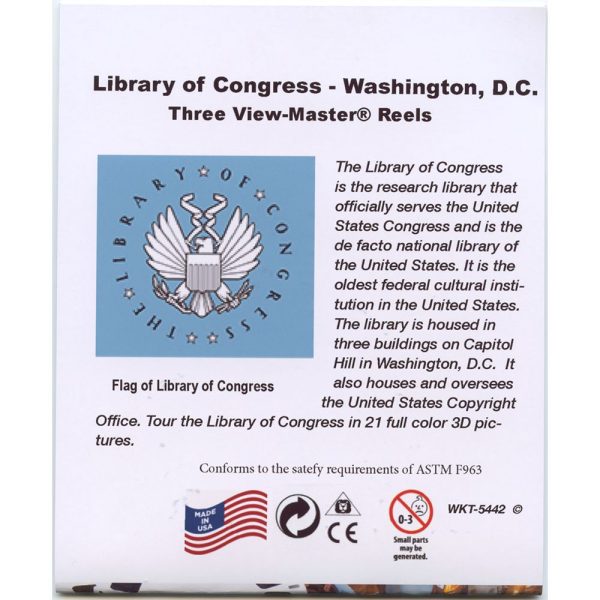 Library of Congress - Washington, D.C.- View Master 3 Reel Set - NEW Sale