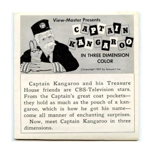 Capitan Kangaroo  - View-Master 3 Reel Packet - 1960s - vintage - B560-S5 Online Sale