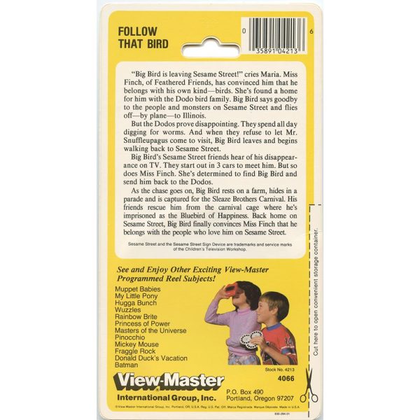 Follow That Bird - View-Master 3 Reel Set on Card - 1985 - NEW - 4066 For Cheap