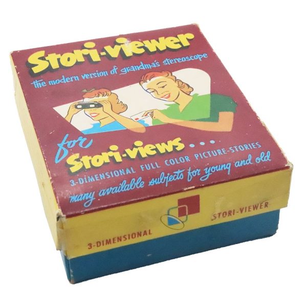 Stori-View Gift Set - 24 3D Cards and Viewer with Original Sleeves and Box - 1954 - vintage Online now