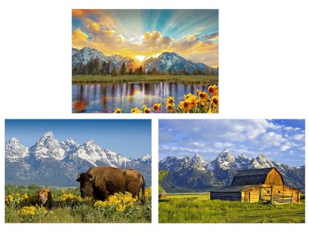 3 - Grand Teton Range - 3D Lenticular Postcards  Greeting Cards - NEW For Cheap