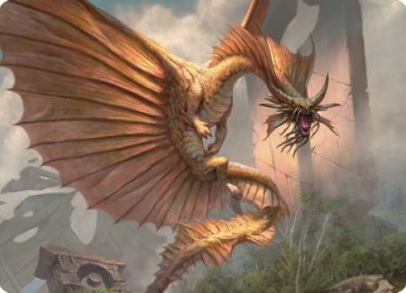 Ancient Gold Dragon Art Card (28) [Commander Legends: Battle for Baldur s Gate Art Series] Online now