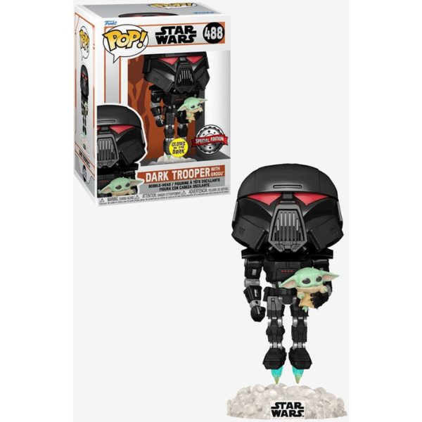 Star Wars - Dark Trooper with Grogu Pop! 488 Discount