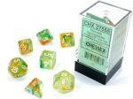 Chessex Nebula Spring Luminary™ Polyhedral Dice with White Numbers - Set of 7 For Discount