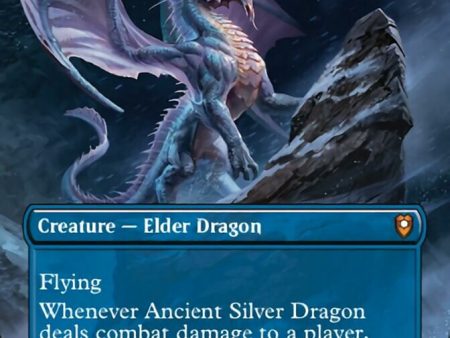 Ancient Silver Dragon (Borderless Alternate Art) [Commander Legends: Battle for Baldur s Gate] Discount