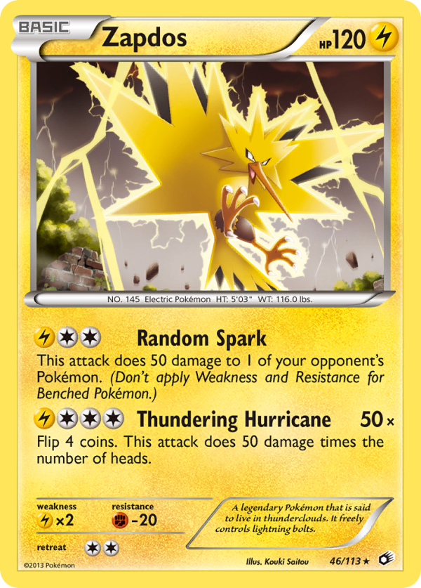 Zapdos (46 113) (Theme Deck Exclusive) [Black & White: Legendary Treasures] Sale